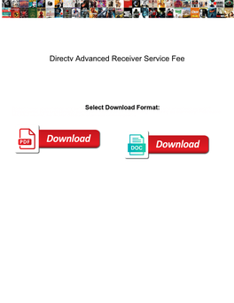 Directv Advanced Receiver Service Fee