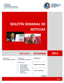 Boletín Semanal De Noticias