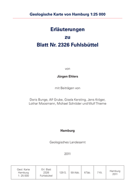 Erläuterungen Zu Blatt Nr. 2326 Fuhlsbüttel