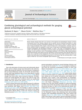 Combining Glaciological and Archaeological Methods for Gauging Glacial Archaeological Potential