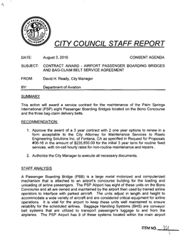 City Council Staff Report