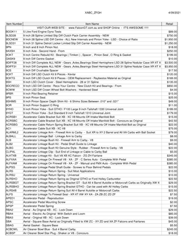 2/03/2021 XABC ZFGH Page 1 Item Number Item Name Retail *WEB SITE VISIT OUR WEB SITE