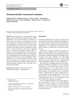 Metamaterial-Like Transformed Urbanism