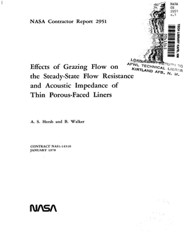 Effects of Grazing Flow on the Steady-State Flow Resist And