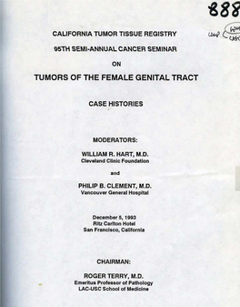 Tumors of the Female Genital Tract