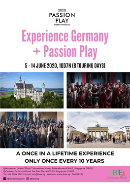 Experience Germany + Passion Play
