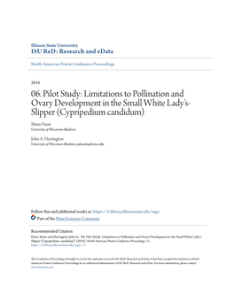 06. Pilot Study: Limitations to Pollination and Ovary Development