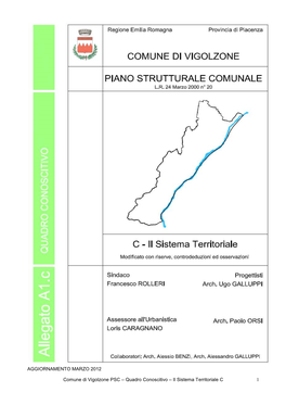 Vigolzone Sistema Territoriale INTESA