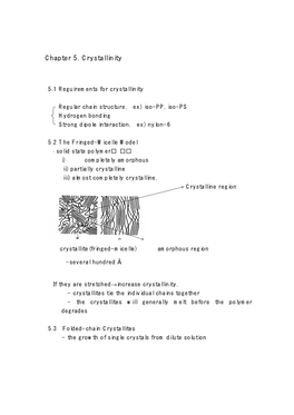 Chapter 5. Crystallinity