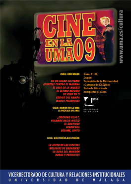 Folleto De Cine En La UMA 2009