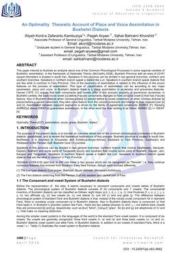 An Optimality Theoretic Account of Place and Voice Assimilation In