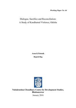 A Study of Kandhamal Violence, Odisha