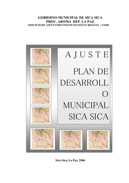 A J U S T E Plan De Desarroll O Municipal Sica Sica