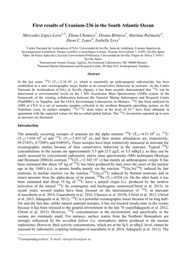 First Results of Uranium-236 in the South Atlantic Ocean