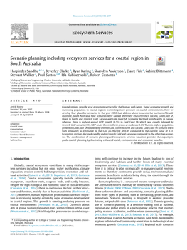 Scenario Planning Including Ecosystem Services for a Coastal