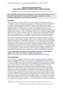 Arnhem Plateau Sandstone Shrubland Complex Ecological Community