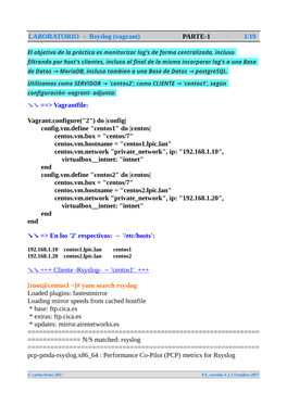 LABORATORIO → Rsyslog (Vagrant) PARTE-1 1/19 ==> Vagrantfile