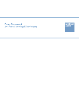 Proxy Statement for 2014 Annual Meeting of Shareholders Gary D