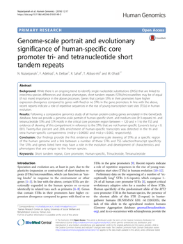 And Tetranucleotide Short Tandem Repeats N