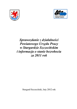 Sprawozdanie Z Działalności Powiatowego Urzędu Pracy W