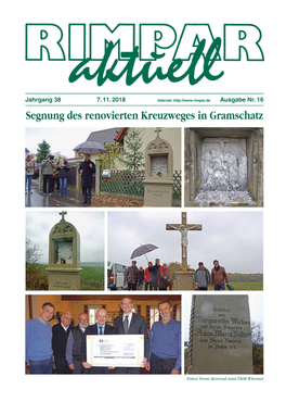 Segnung Des Renovierten Kreuzweges in Gramschatz