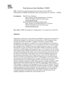 Feasibility of Using Bioaugmentation with Bacterial Strain PM1 For