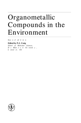 Organometallic Compounds in the Environment