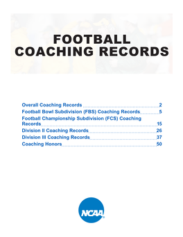 Football Coaching Records