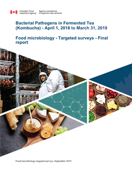 Bacterial Pathogens in Fermented Tea (Kombucha) - April 1, 2018 to March 31, 2019