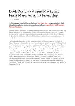 Book Review - August Macke and Franz Marc: an Artist Friendship