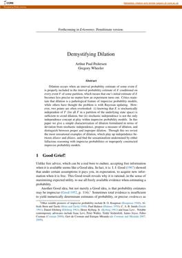 Demystifying Dilation