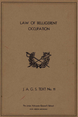 Law of Belligerent Occupation