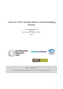Review of the Scottish Marine Animal Stranding Scheme