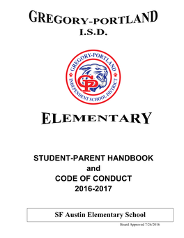 STUDENT-PARENT HANDBOOK and CODE of CONDUCT 2016-2017