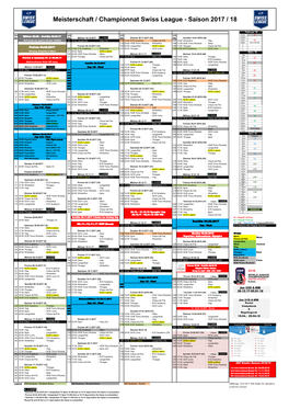 Meisterschaft / Championnat Swiss League - Saison 2017 / 18