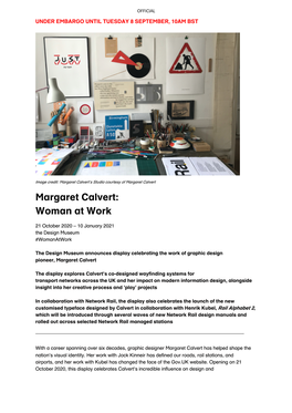 Margaret Calvert: Woman at Work