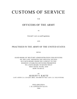 Customs of Service