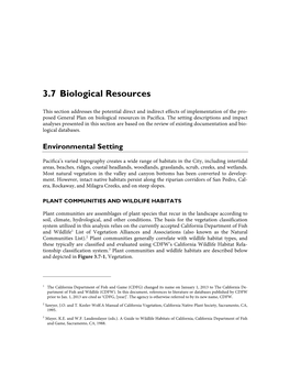 3.7 Biological Resources
