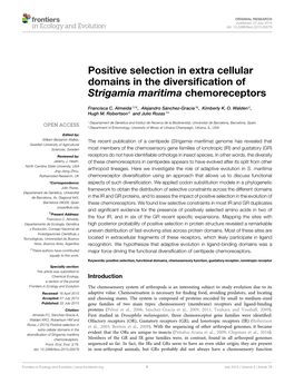Positive Selection in Extra Cellular Domains in the Diversification Of