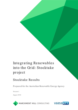 Integrating Renewables Into the Grid: Stocktake Project