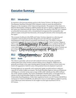 Skagway Port Development Plan September 2008