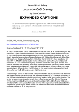 Locomotive CAD Drawings by Euan Cameron EXPANDED CAPTIONS