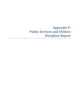 Public Services and Utilities Discipline Report