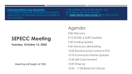 Slides from 10/13/20 SEPECC Meeting