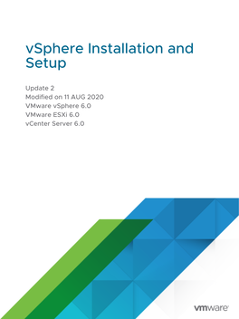 Vsphere Installation and Setup