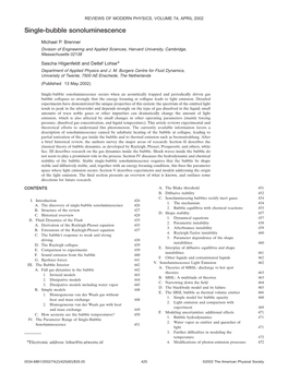 Single-Bubble Sonoluminescence