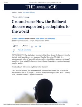 Ground Zero: How the Ballarat Diocese Exported Paedophiles to the World ___