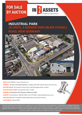 Industrial Park 10 Units, 4 Rodger Sishi (Blair Atholl) Road, New Germany
