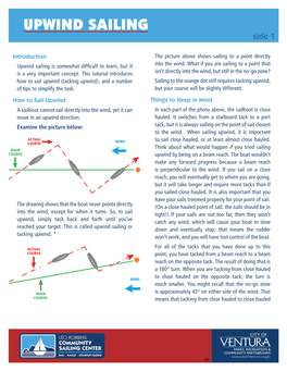 UPWIND SAILING Side 1