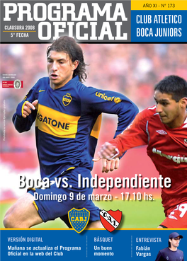 Programa Oficial Boca Juniors Programa Oficial Año XI - Nro
